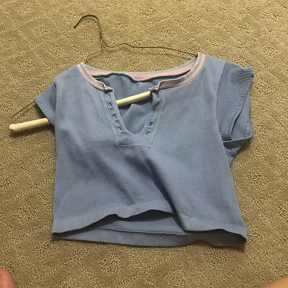 Out From Under Go For Gold Seamless Top, medium Light Blue